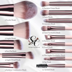 BS-MALL Makeup Brush Set (14 Pcs Mini Brushes)