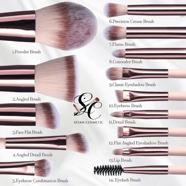 BS-MALL Makeup Brush Set (14 Pcs Mini Brushes)